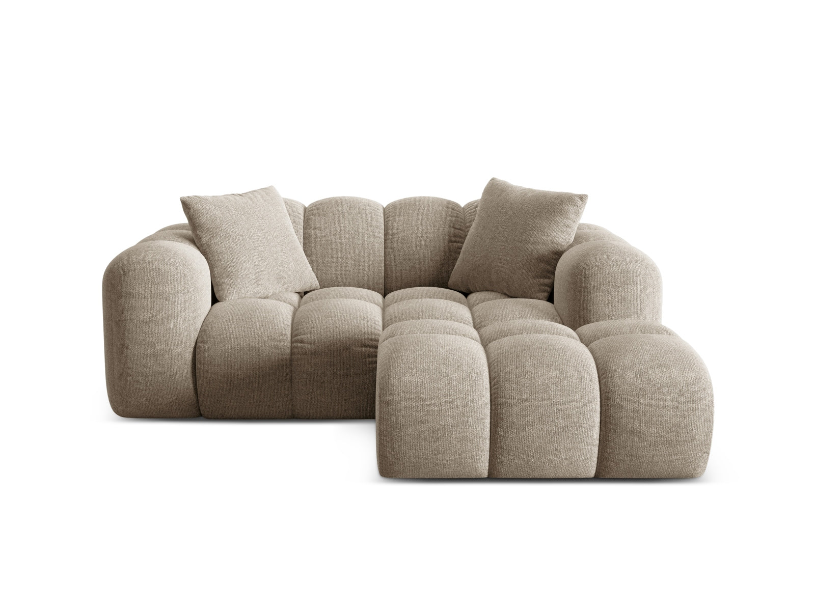 2-Sitzer Ecksofa rechts Treno in Dark Beige-Eden präsentiert im Onlineshop von KAQTU Design AG. Ecksofa rechts ist von Cosmopolitan Design