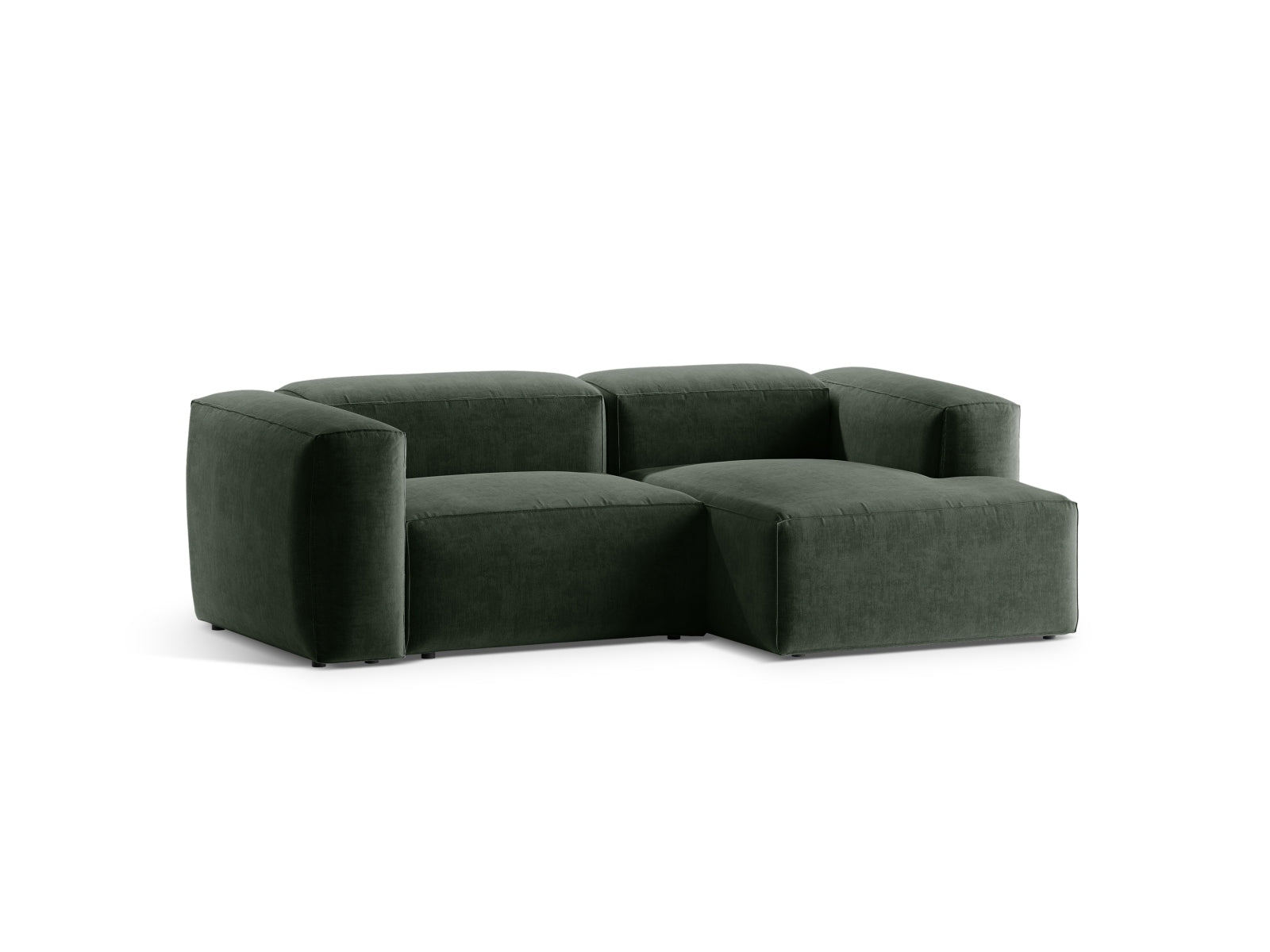 Bergamo Modular Ecksofa rechts 2 Sitzer in Moss Green-Liberty präsentiert im Onlineshop von KAQTU Design AG. Ecksofa rechts ist von Cosmopolitan Design