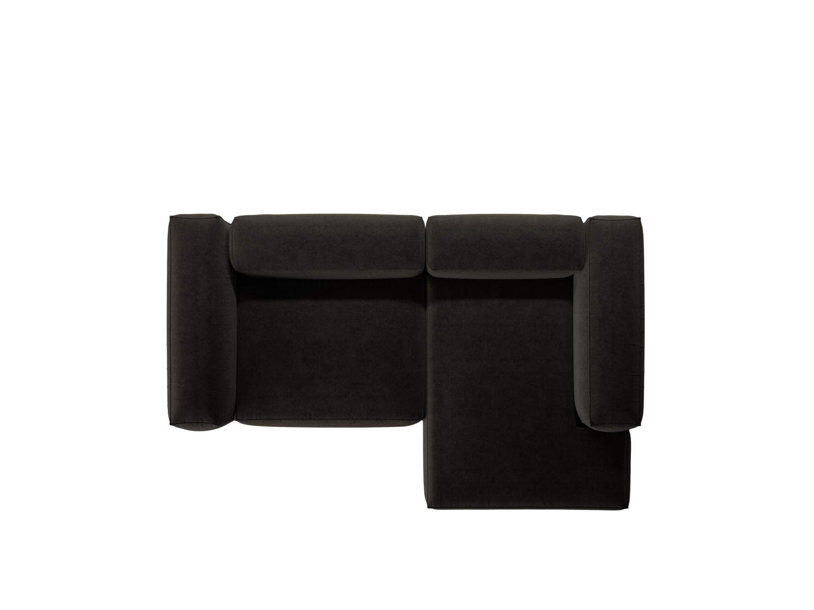 Bergamo Modular Ecksofa rechts 2 Sitzer in Black-Liberty präsentiert im Onlineshop von KAQTU Design AG. Ecksofa rechts ist von Cosmopolitan Design