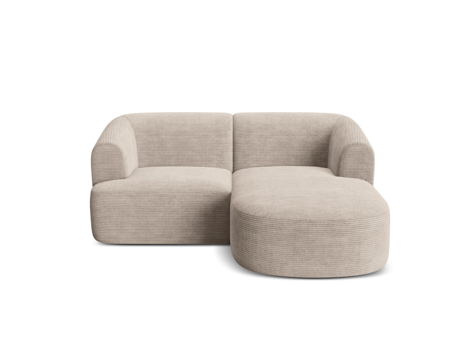 Elegantes 3-Sitzer Ecksofa Campi in warmem Cappuccino-Lincoln, ideal für einladende Wohnräume und entspannte Stunden.