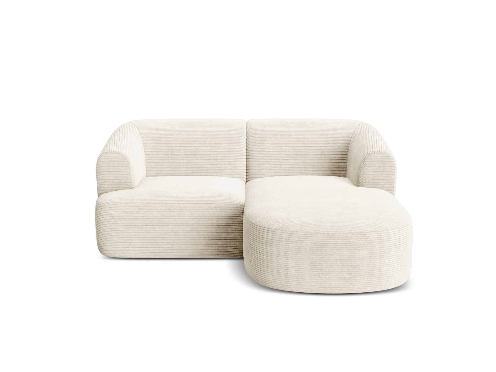 Elegantes 3-Sitzer Ecksofa Campi in Ivory-Lincoln D, ideal für stilvolle Wohnräume und entspannte Stunden mit Familie und Freunden.