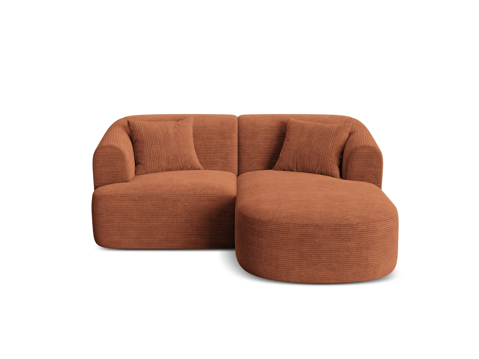 3-Sitzer Ecksofa rechts Campi in Terracotta-Lincoln D präsentiert im Onlineshop von KAQTU Design AG. Ecksofa rechts ist von Cosmopolitan Design