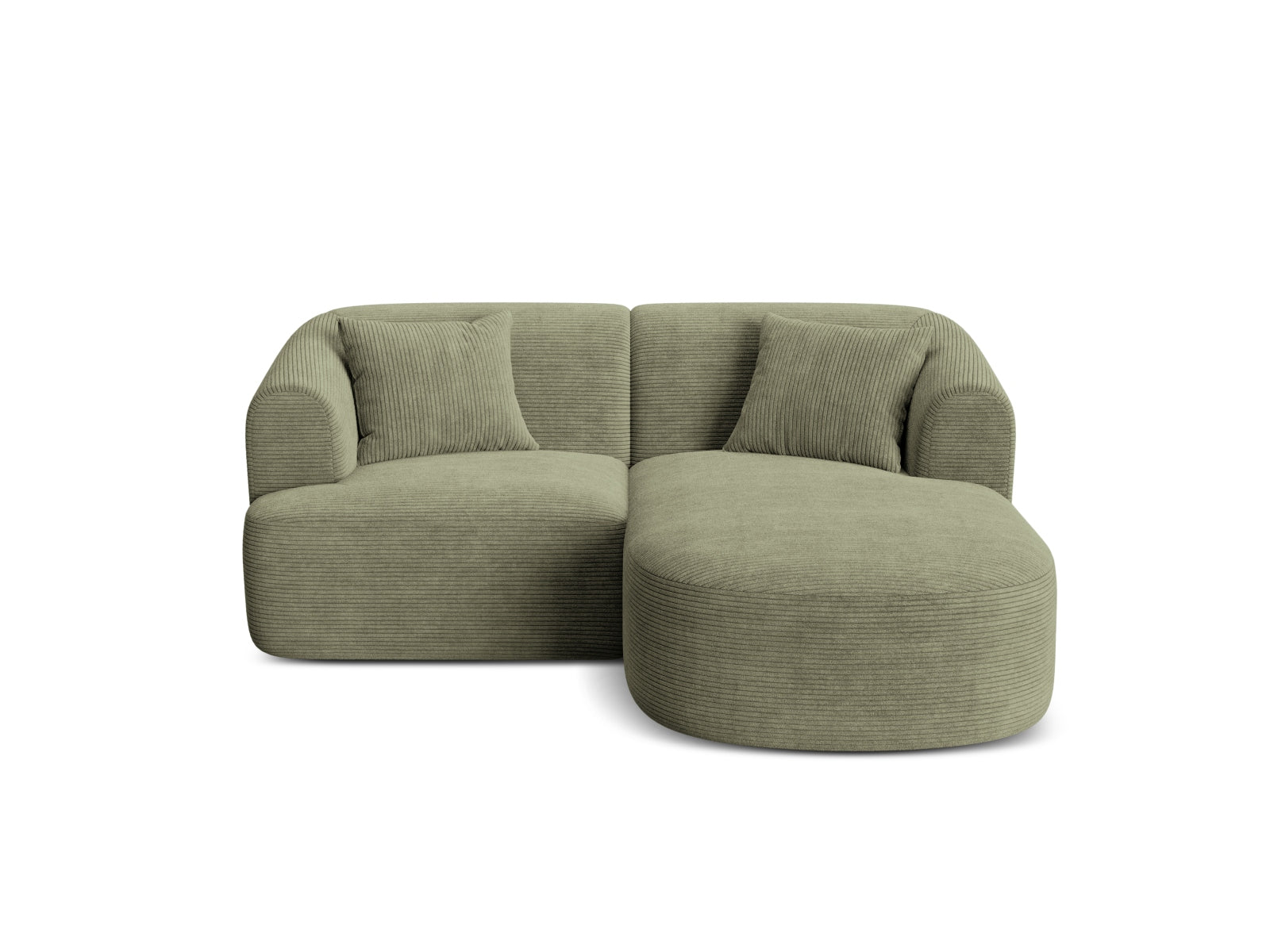 3-Sitzer Ecksofa rechts Campi in Moss Green-Lincoln D präsentiert im Onlineshop von KAQTU Design AG. Ecksofa rechts ist von Cosmopolitan Design