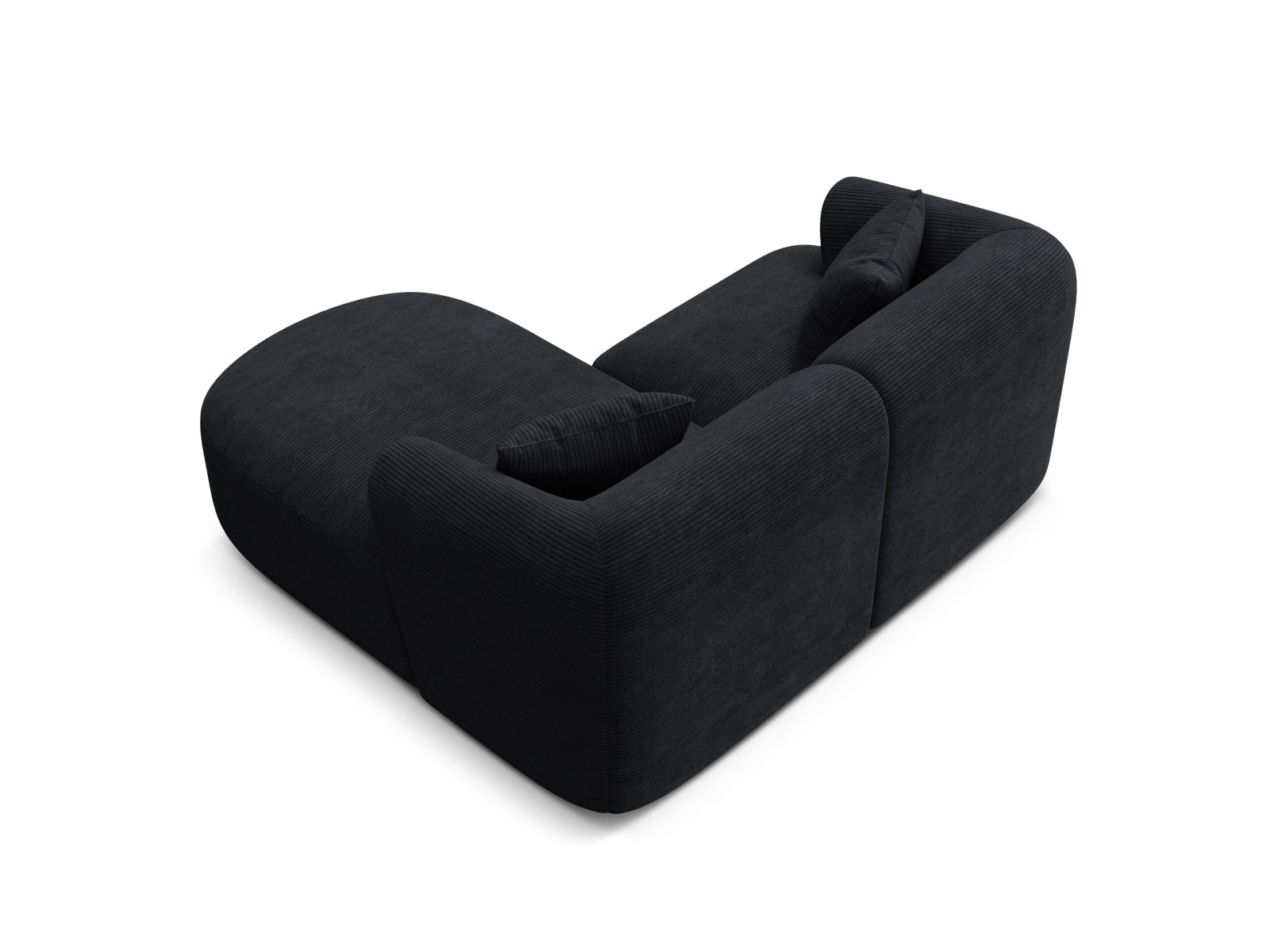Stylisches 3-Sitzer Ecksofa Campi in Schwarz, perfekt für gemütliche Abende und stilvolle Einrichtung in jedem modernen Zuhause.