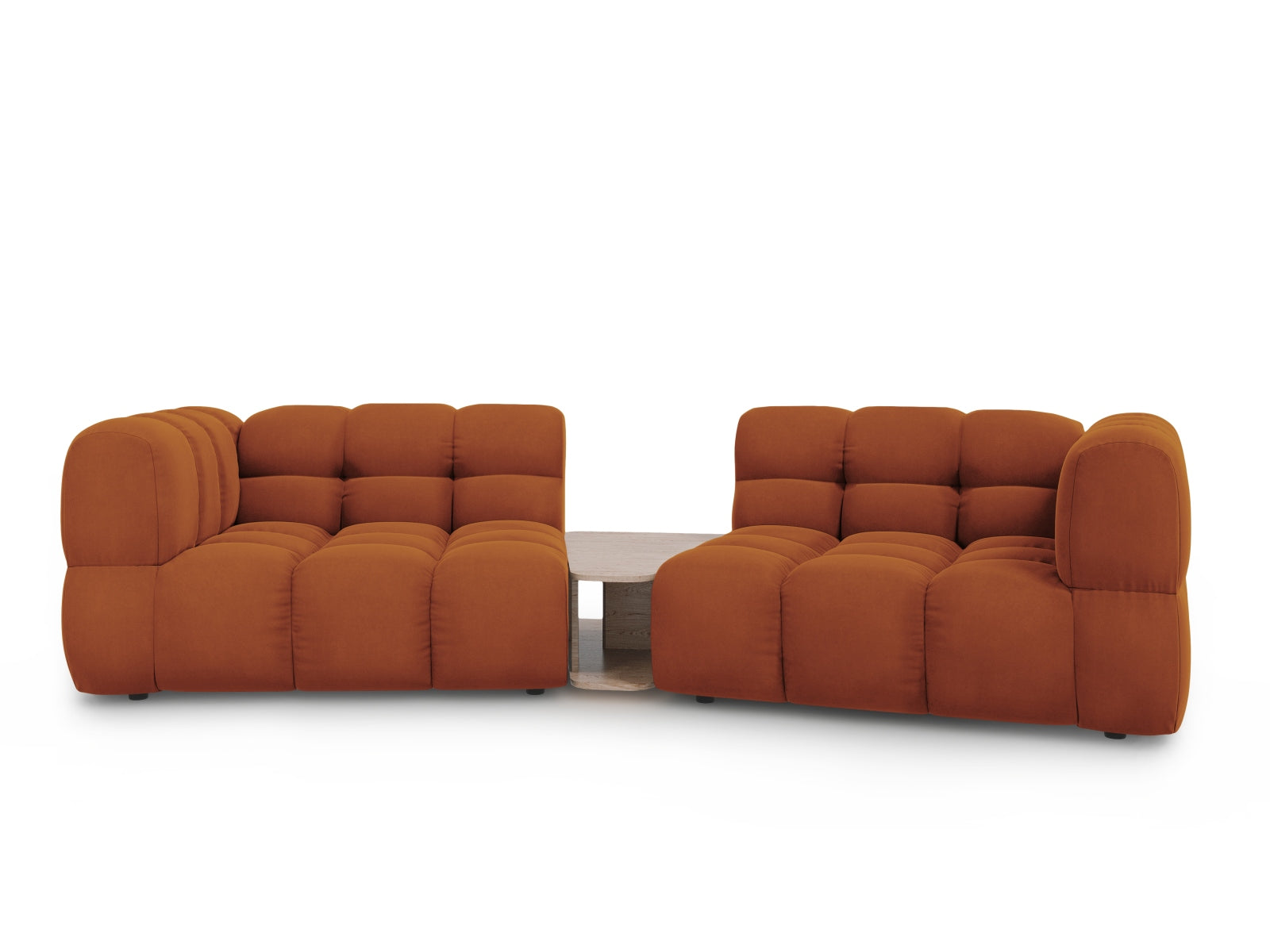 Sky Velour modulares Sofa 2 Sitzer 148cm in Terracotta präsentiert im Onlineshop von KAQTU Design AG. 3er Sofa ist von Cosmopolitan Design