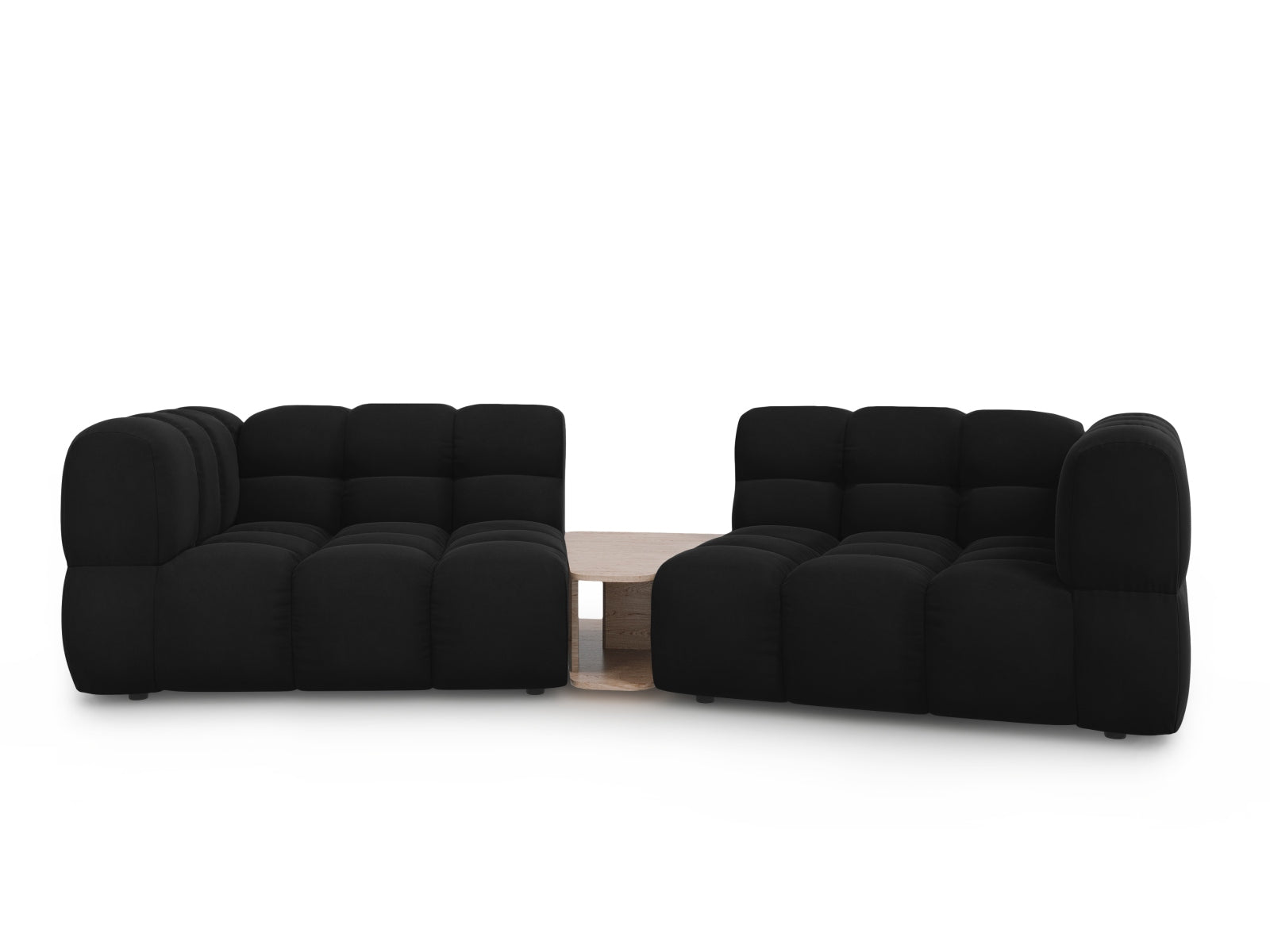 Sky Velour modulares Sofa 2 Sitzer 148cm in Black präsentiert im Onlineshop von KAQTU Design AG. 3er Sofa ist von Cosmopolitan Design
