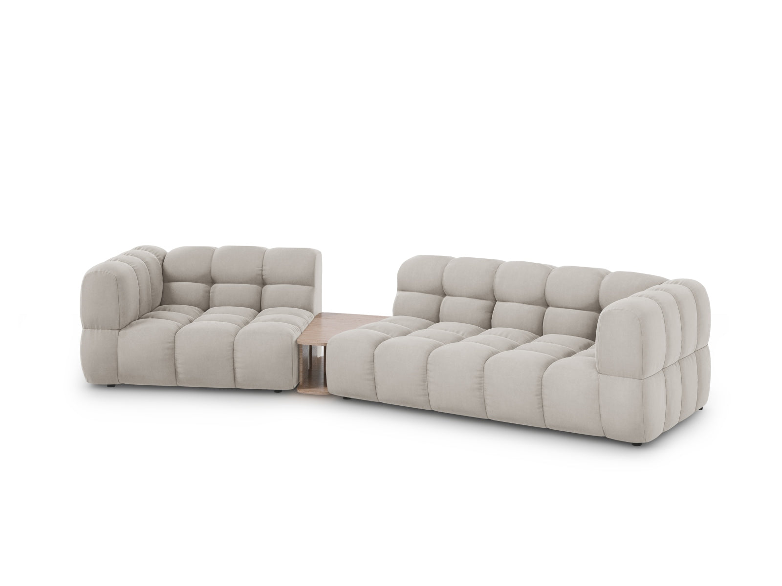 Entdecken Sie das stilvolle Sky Velour Sofa links 3-Sitzer 148cm von Cosmopolitan Design – perfekt für Komfort und individuelle Wohnlösungen.