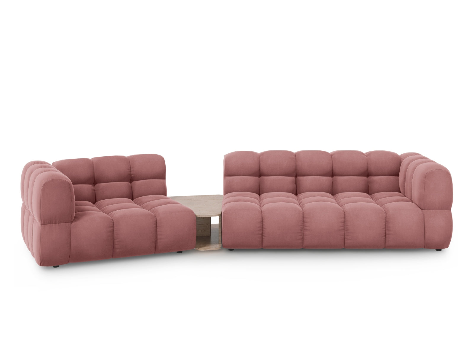 Sky Velour modulares Sofa links 3 Sitzer 148cm in Flamingo präsentiert im Onlineshop von KAQTU Design AG. L-Sofa links ist von Cosmopolitan Design
