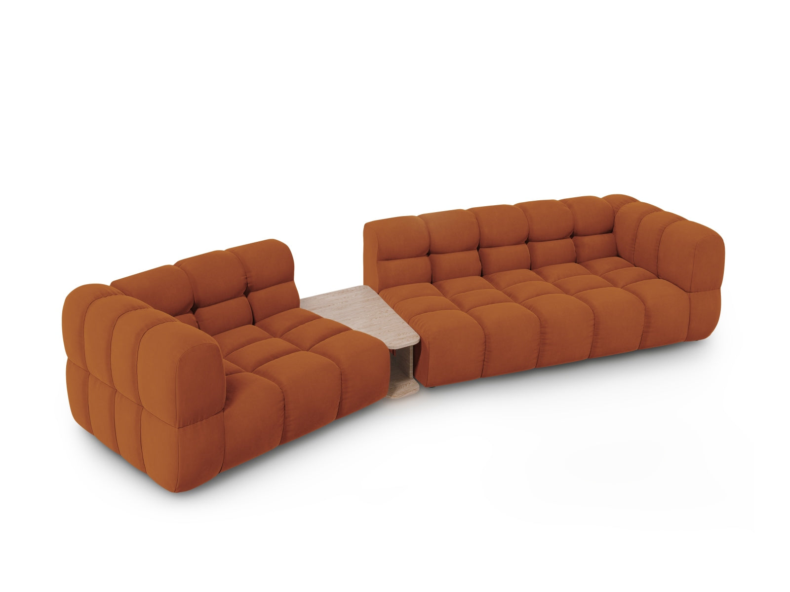 Erleben Sie das elegante Sky Velour Sofa links 3-Sitzer 148cm von Cosmopolitan Design – eine stilvolle und flexible Lösung für Ihr Wohnzimmer!