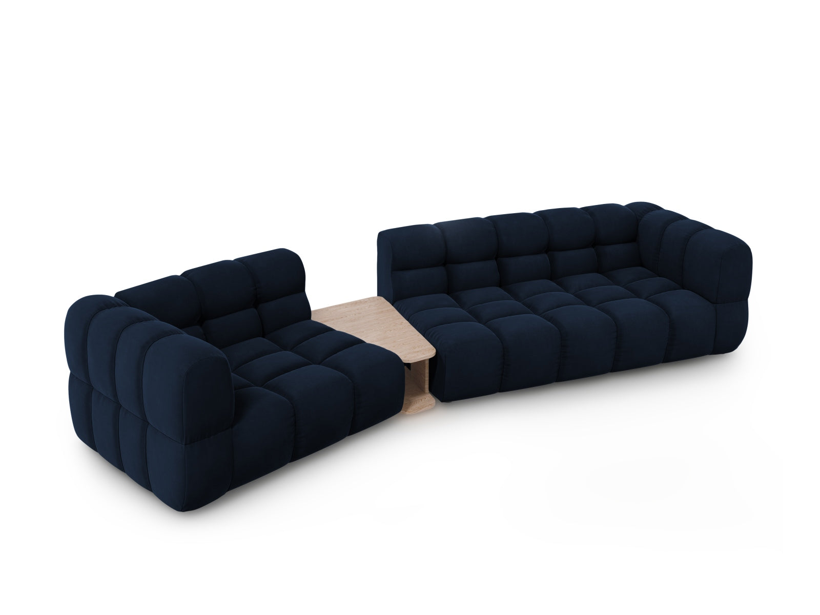 Erleben Sie das elegante Sky Velour Sofa links 3-Sitzer 148cm von Cosmopolitan Design – eine stilvolle und modulare Lösung für Ihr Zuhause.