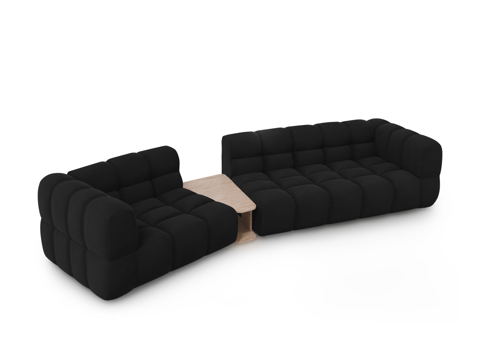 Erleben Sie das elegante Sky Velour Sofa links 3-Sitzer 148cm von Cosmopolitan Design – eine stilvolle und modulare Lösung für Ihr Zuhause.