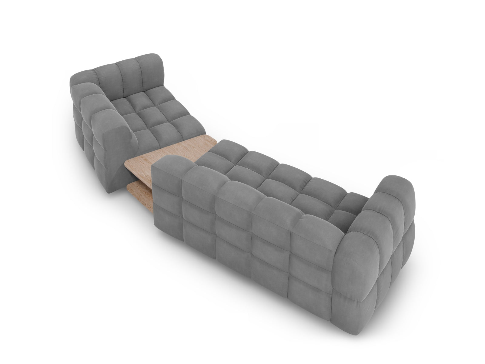 Entdecken Sie das stilvolle Sky Velour Sofa 3-Sitzer – ein modulares Möbelstück, das Komfort und Eleganz in Ihr Zuhause bringt.