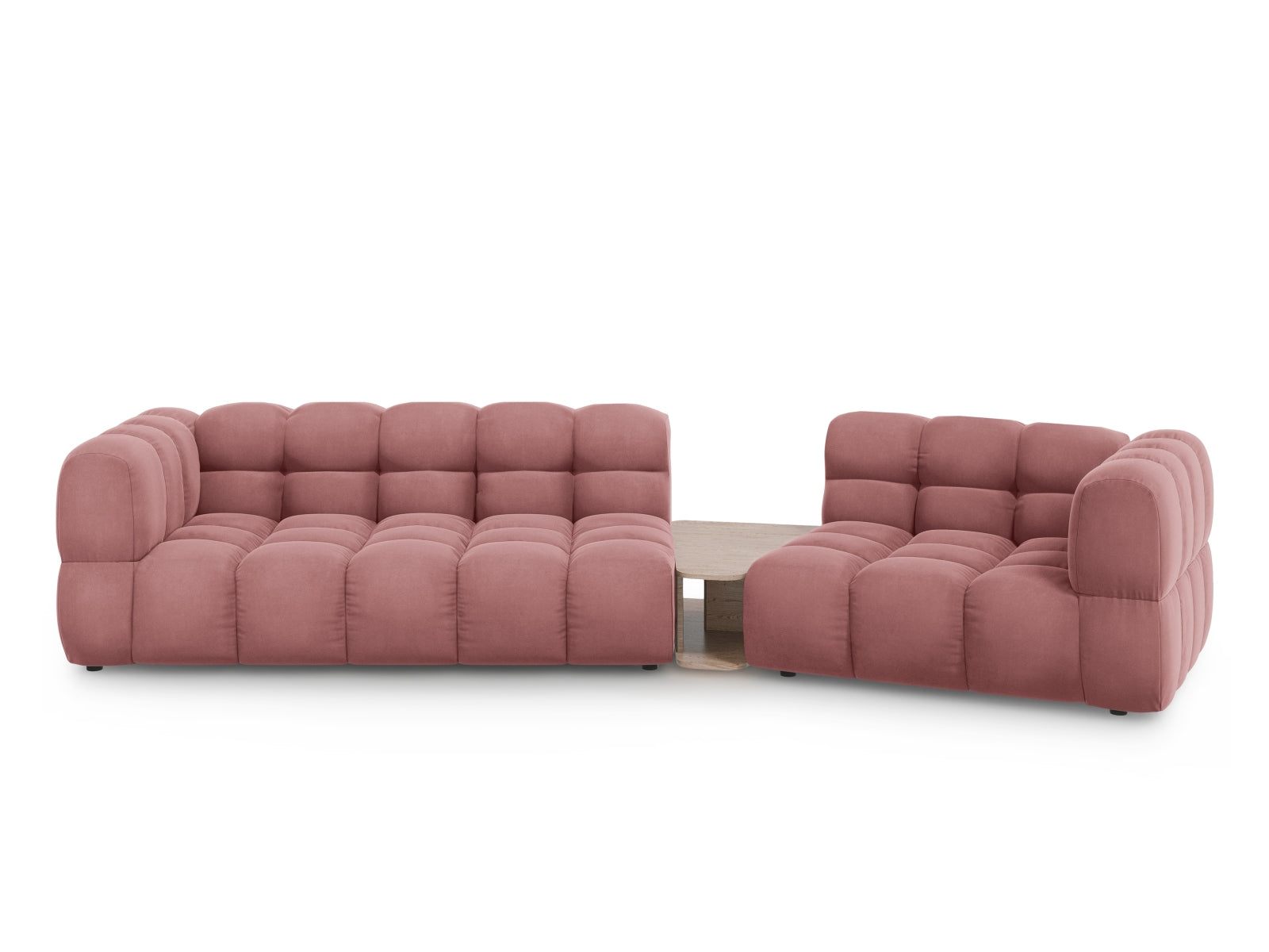 Sky Velour modulares Sofa rechts 3 Sitzer 148cm in Flamingo präsentiert im Onlineshop von KAQTU Design AG. L-Sofa rechts ist von Cosmopolitan Design