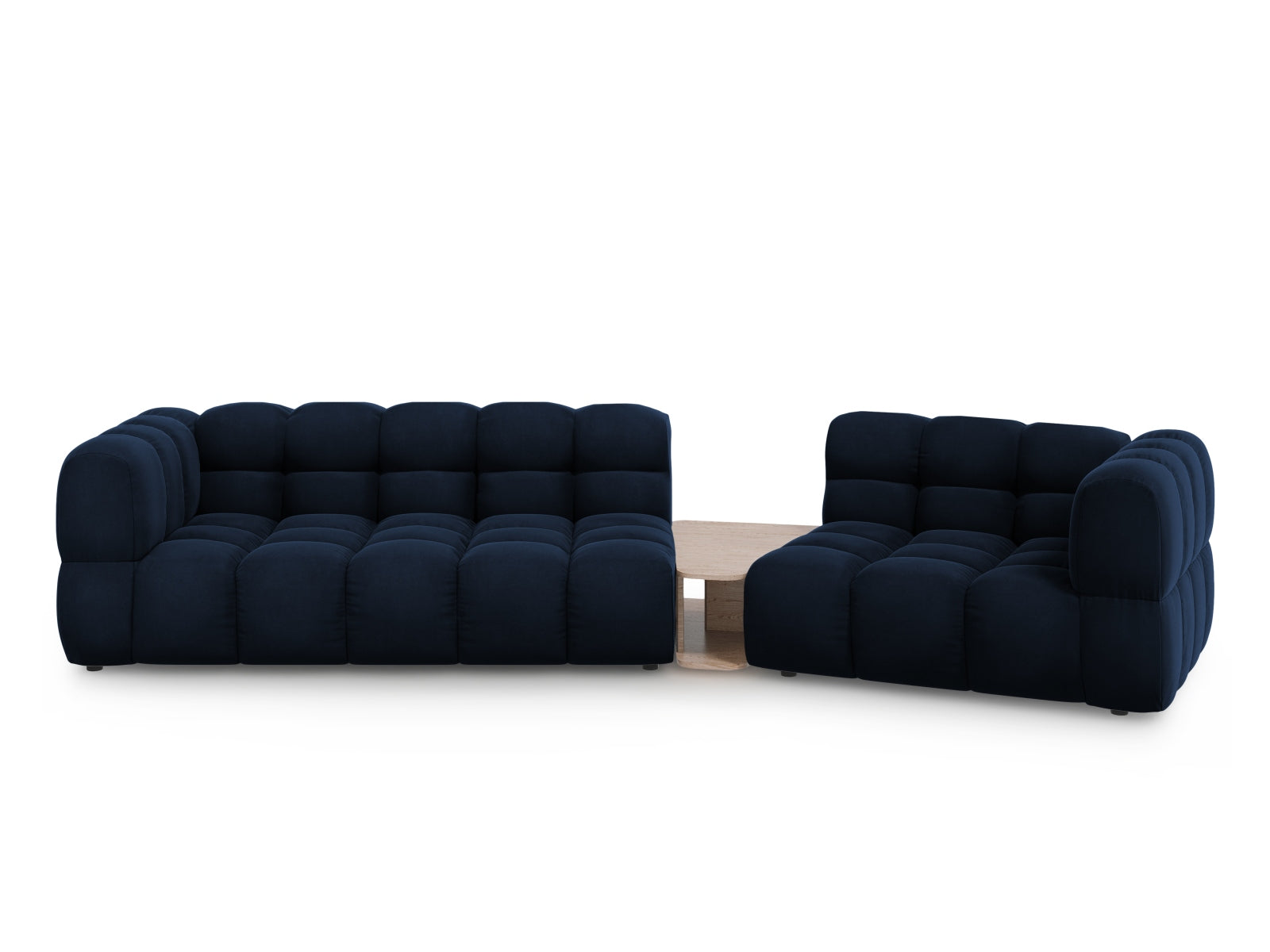 Sky Velour modulares Sofa rechts 3 Sitzer 148cm in Royal Blue-Casino präsentiert im Onlineshop von KAQTU Design AG. L-Sofa rechts ist von Cosmopolitan Design