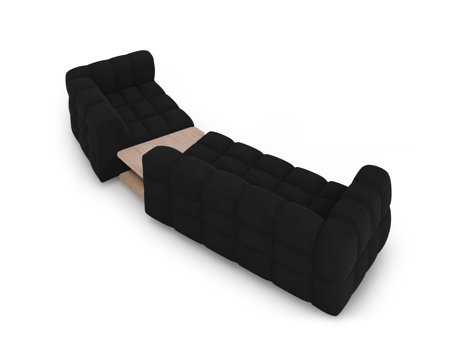 Entdecken Sie das Sky Velour Sofa 3-Sitzer 148 cm von Cosmopolitan Design – ein modulares Möbelstück, das Eleganz und Komfort in Ihr Zuhause bringt.