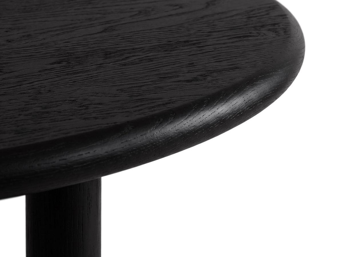 Sines Esstisch von Cosmopolitan Design mit Eichenfurnier in Black Oak-Wood, rechteckige Tischplatte auf Holzbeinen, Masse 180x100x76cm
