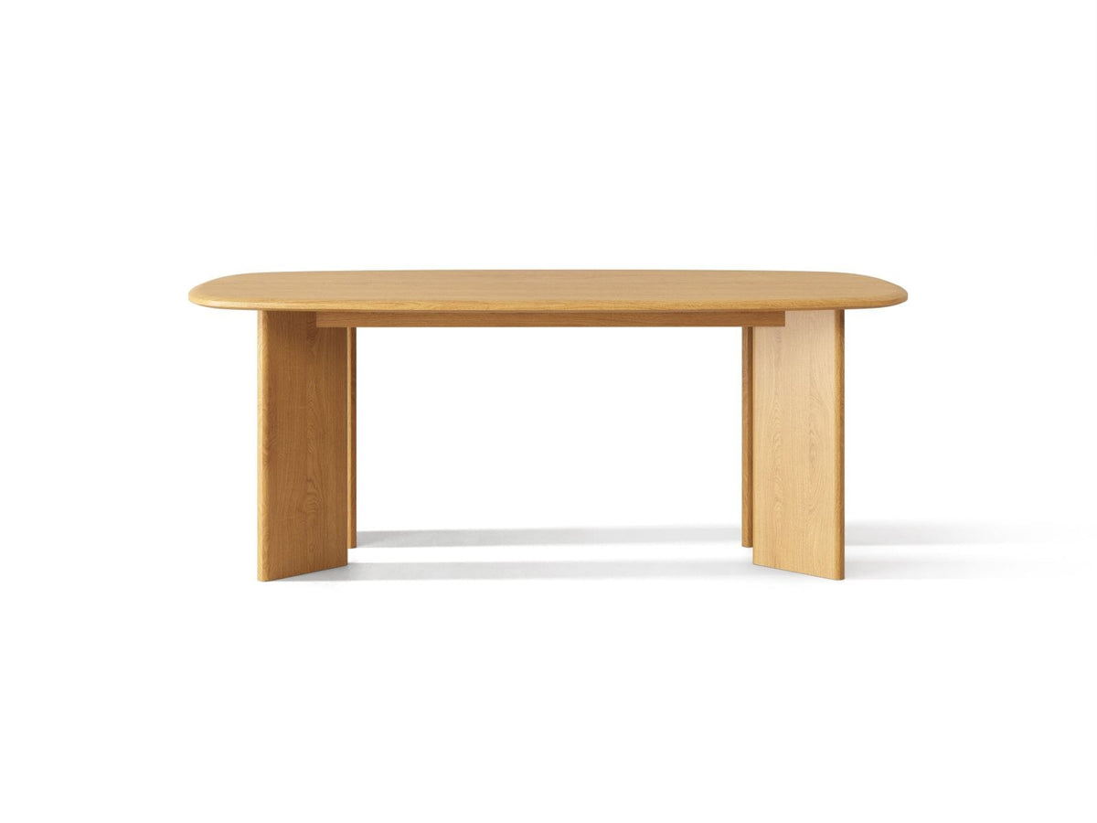 Esstisch Toledo mit Eichenbeinen und Tischplatte in Natural Oak-Wood, Platz für 8 Personen, Masse 200 x 100 x 76 cm.