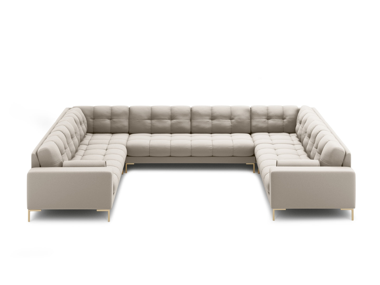 Geräumiges 9-Sitzer Panoramic Sofa Bali in stilvollem Beige, ideal für entspannte Abende und gesellige Runden in modernen Wohnräumen.