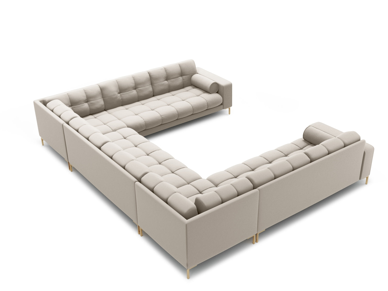 Geräumiges 9-Sitzer Panoramic Sofa Bali in neutralem Beige, ideal für entspannte Abende und moderne Wohnräume.