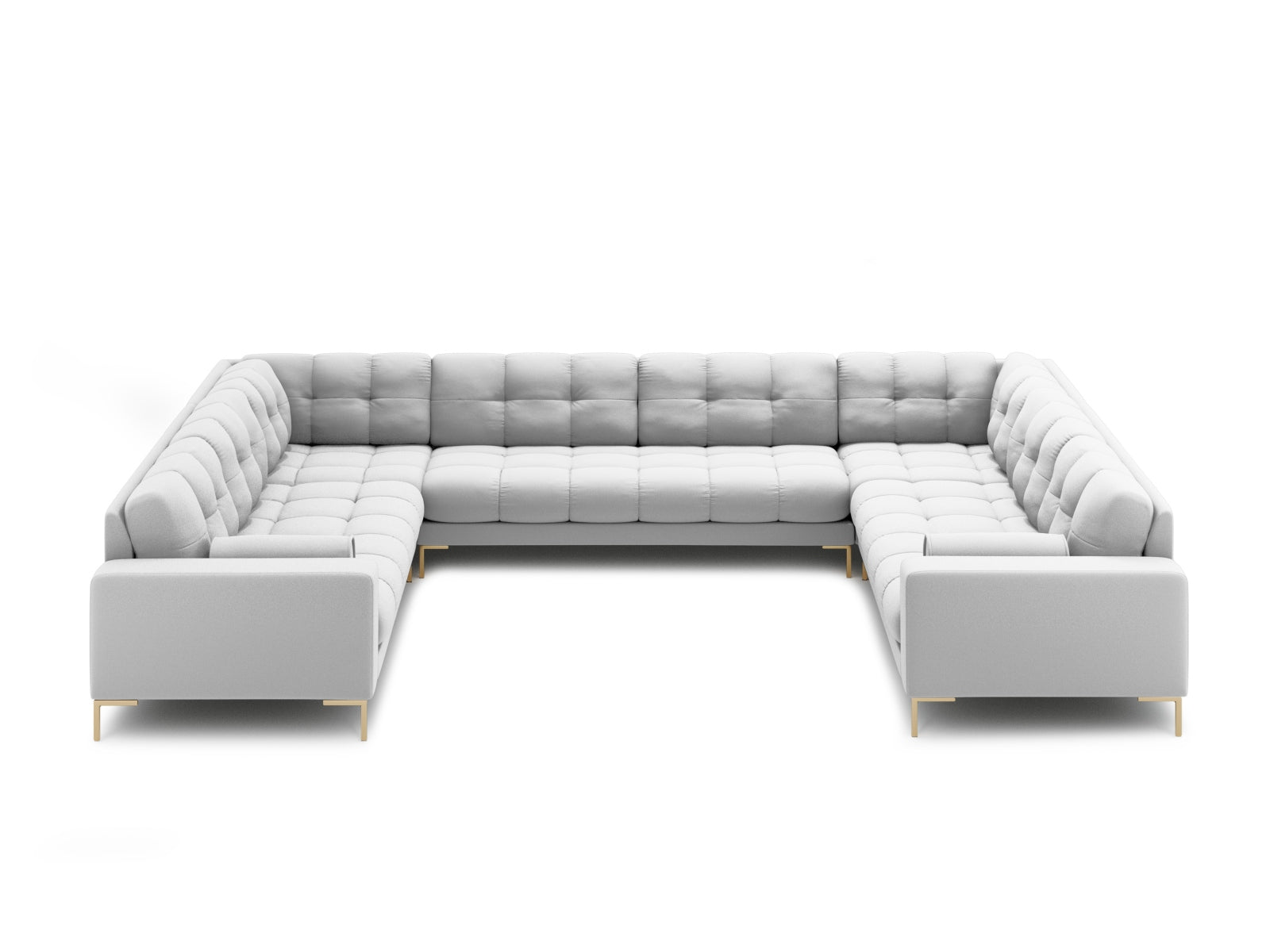 Geräumiges 9-Sitzer Panoramic Sofa Bali in stilvollem Grau, perfekt für gesellige Zusammenkünfte und gemütliche Abende im modernen Zuhause.
