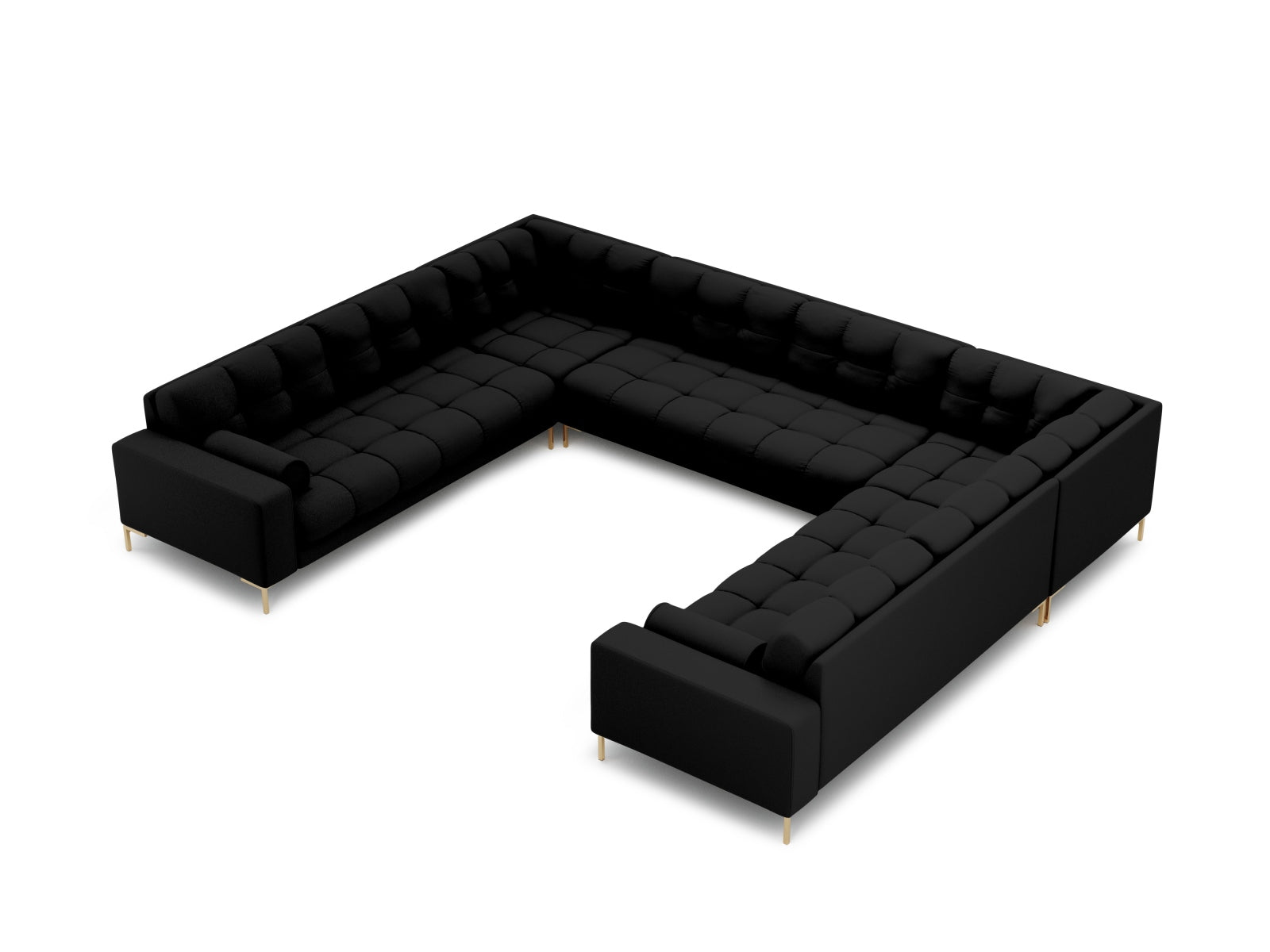 Elegantes 9-Sitzer Ecksofa Bali in modernem Design, ideal für gesellige Runden und stilvolle Wohnatmosphäre.