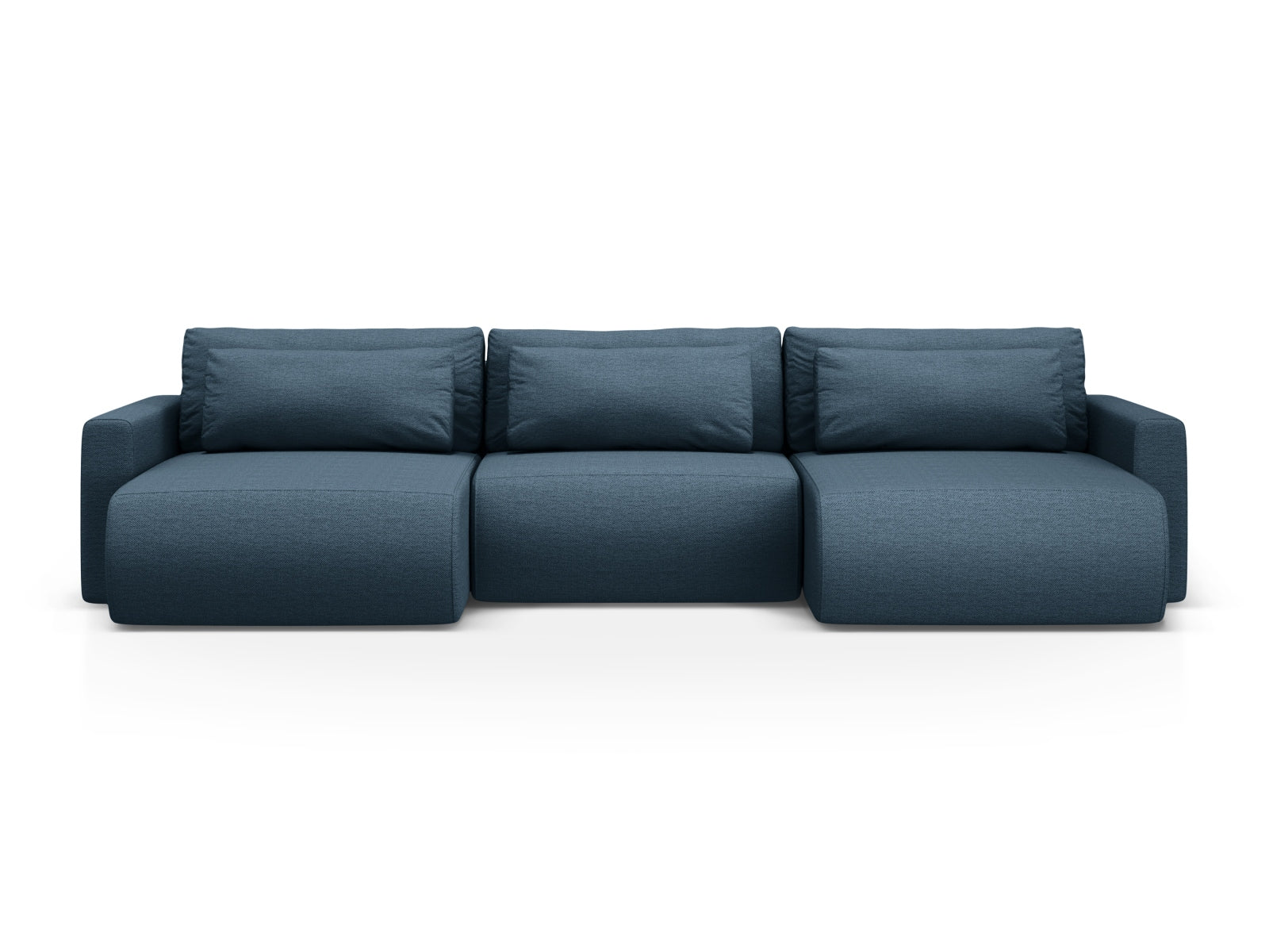 Belfast Panoramic Sofa mit Stauraum und Schlaffunktion 4 Sitzer in Blue-Heritage präsentiert im Onlineshop von KAQTU Design AG. 5er Sofa ist von Cosmopolitan Design