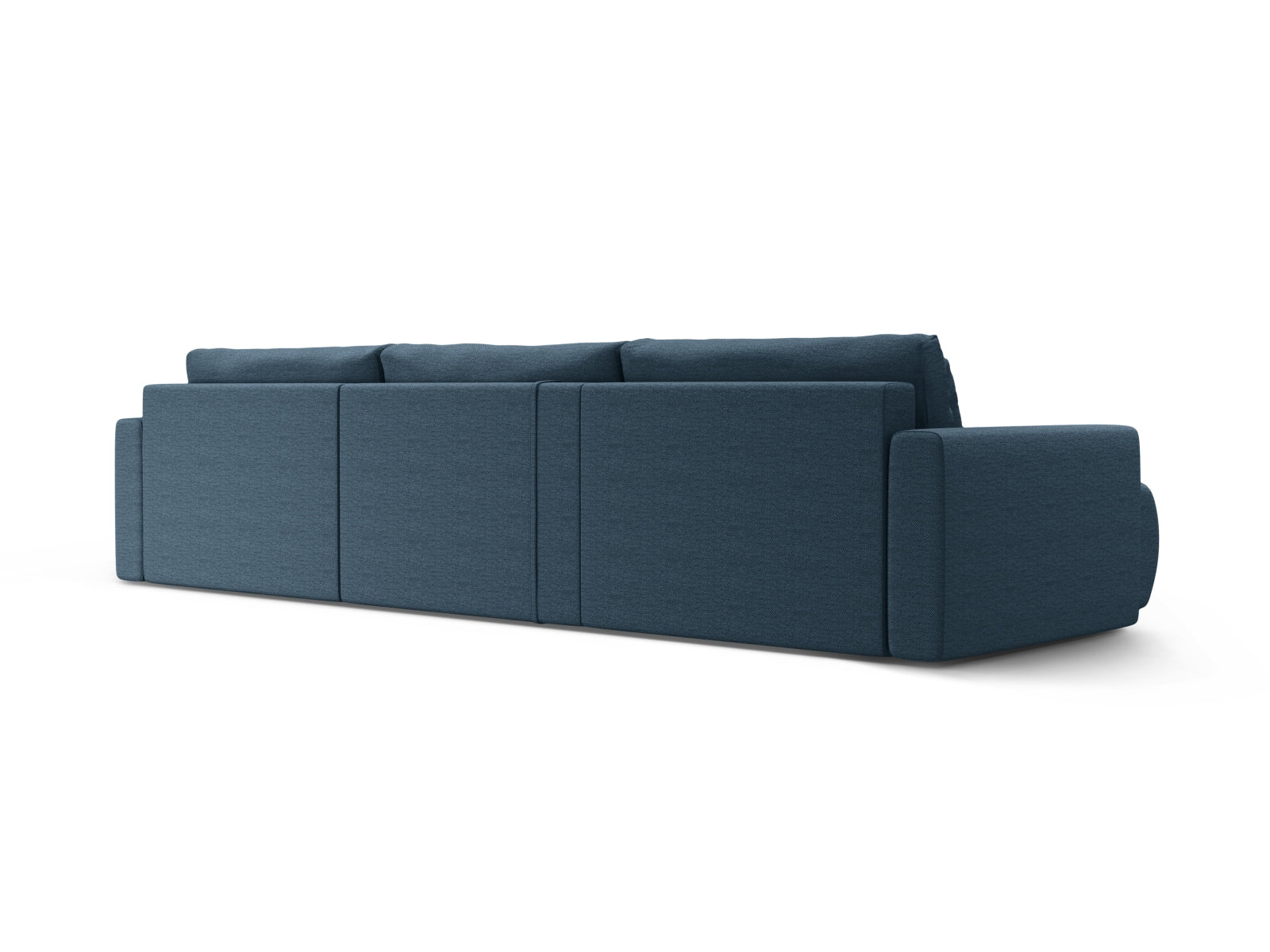 Elegantes Belfast Panoramic Sofa in Blue-Heritage, 4-Sitzer mit cleverem Stauraum und komfortabler Schlaffunktion für vielseitige Nutzung.