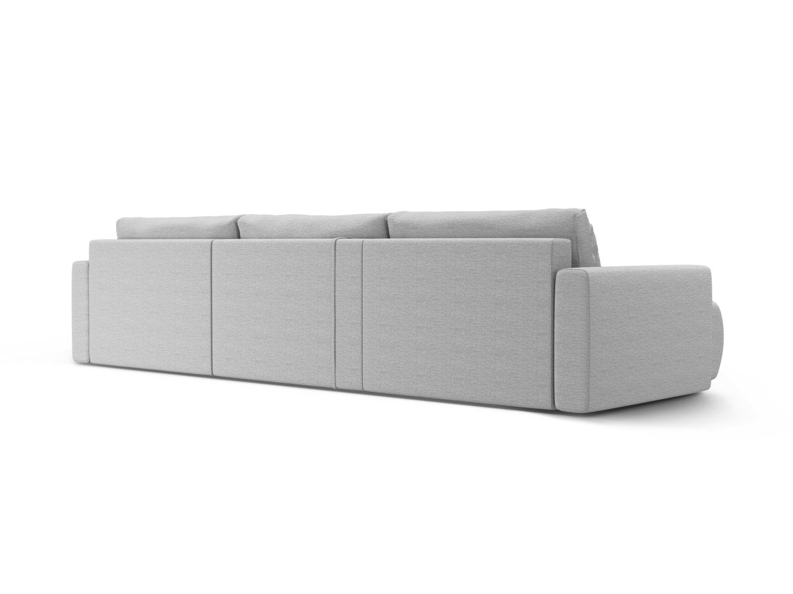 Elegantes Belfast Panoramic Sofa in stilvollem Grau, ideal für 4 Personen, mit cleverem Stauraum und umwandelbarer Schlaffunktion.