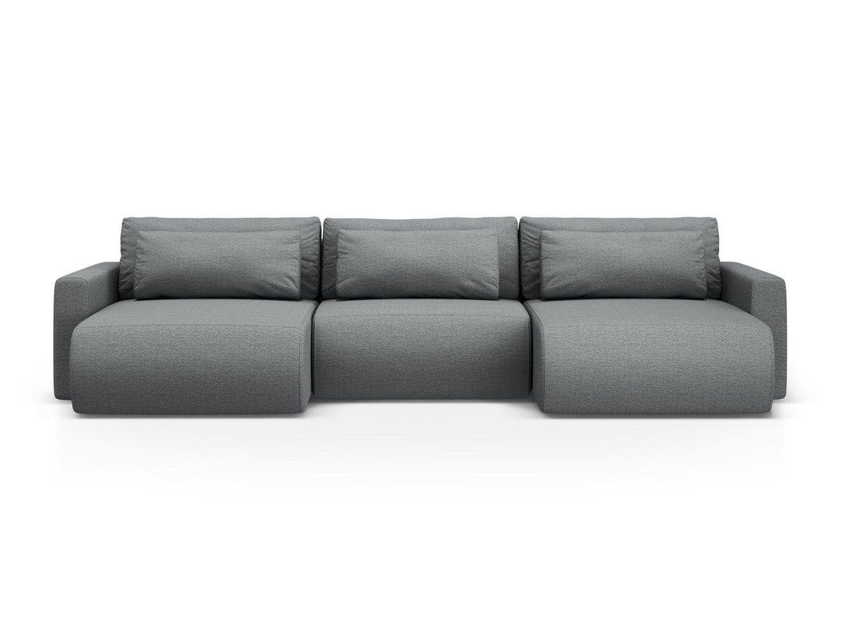 Belfast Panoramic Sofa mit Stauraum und Schlaffunktion 4 Sitzer in Grey-Heritage präsentiert im Onlineshop von KAQTU Design AG. 5er Sofa ist von Cosmopolitan Design