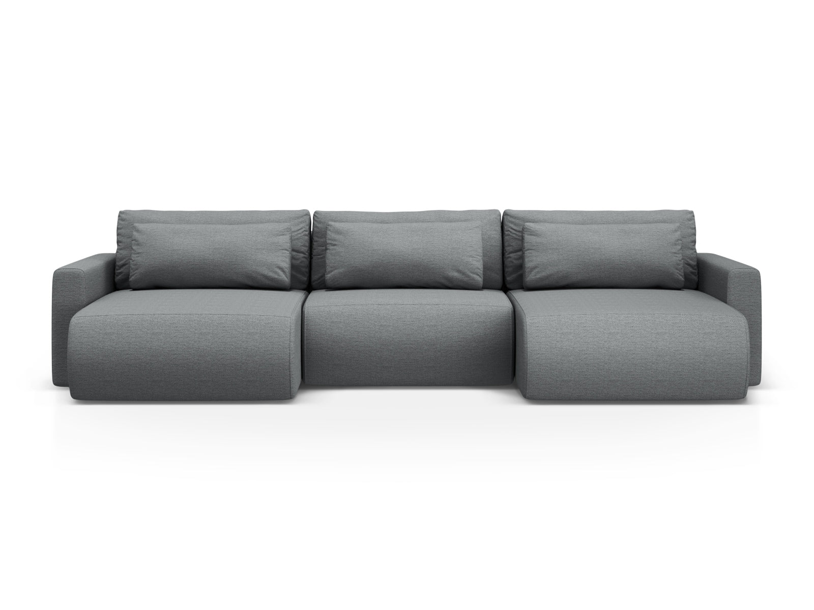 Belfast Panoramic Sofa mit Stauraum und Schlaffunktion 4 Sitzer in Grey präsentiert im Onlineshop von KAQTU Design AG. 5er Sofa ist von Cosmopolitan Design