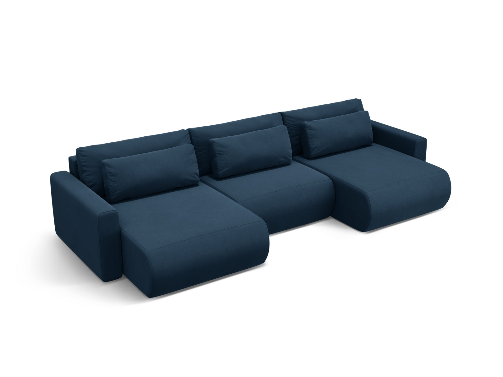 Entdecken Sie das stilvolle Belfast Velour Panoramic Sofa von Cosmopolitan Design – ein 4-Sitzer mit Schlafoption und praktischem Stauraum für Ihr Zuhause.