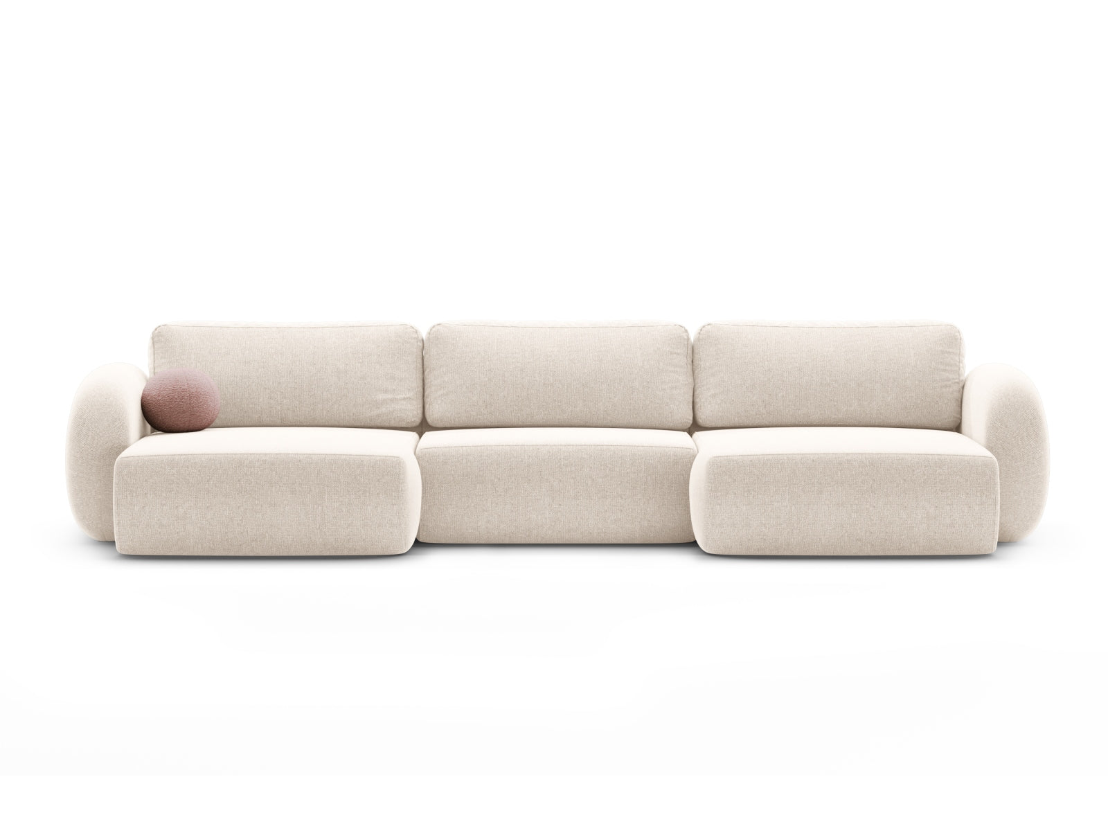 Tonale Panoramic Sofa mit Stauraum und Schlaffunktion 5 Sitzer in Light Beige präsentiert im Onlineshop von KAQTU Design AG. 5er Sofa ist von Cosmopolitan Design