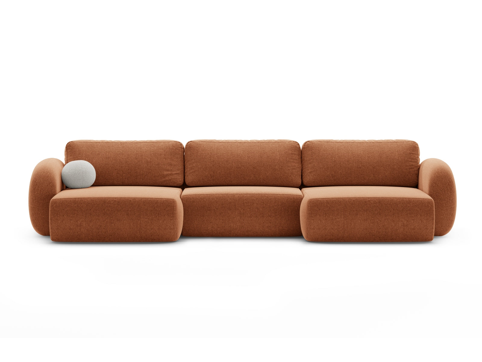 Tonale Panoramic Sofa mit Stauraum und Schlaffunktion 5 Sitzer in Brick präsentiert im Onlineshop von KAQTU Design AG. 5er Sofa ist von Cosmopolitan Design