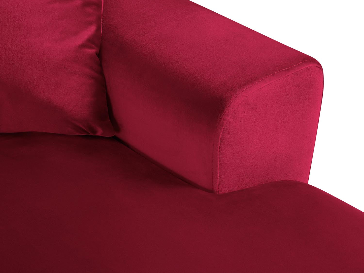 Stylisches Kyoto Velour Panoramic Ecksofa links, 7-Sitzer mit cleverem Stauraum und komfortabler Schlaffunktion für entspannte Stunden.