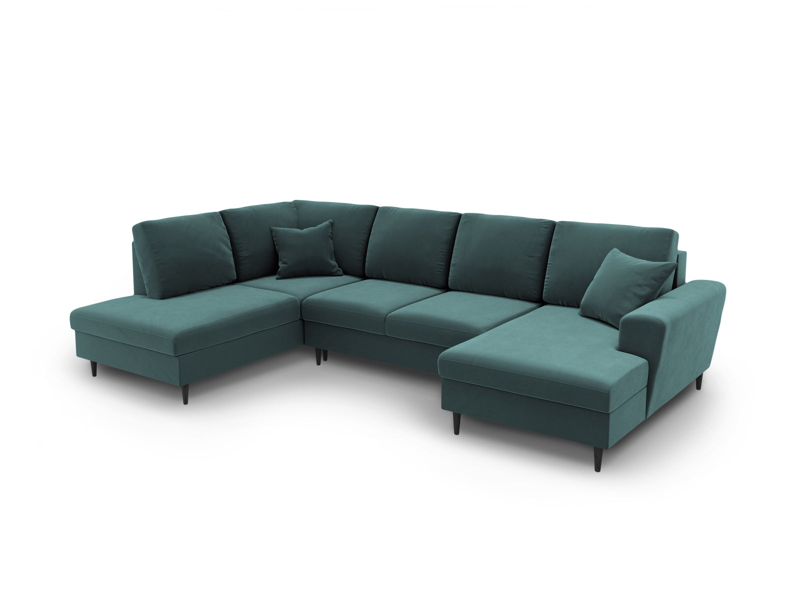 Erleben Sie das Kyoto Velour Panoramic Left Sofa – ein eleganter 7-Sitzer mit Stauraum und Schlaffunktion, ideal für stilvolle Wohnräume.