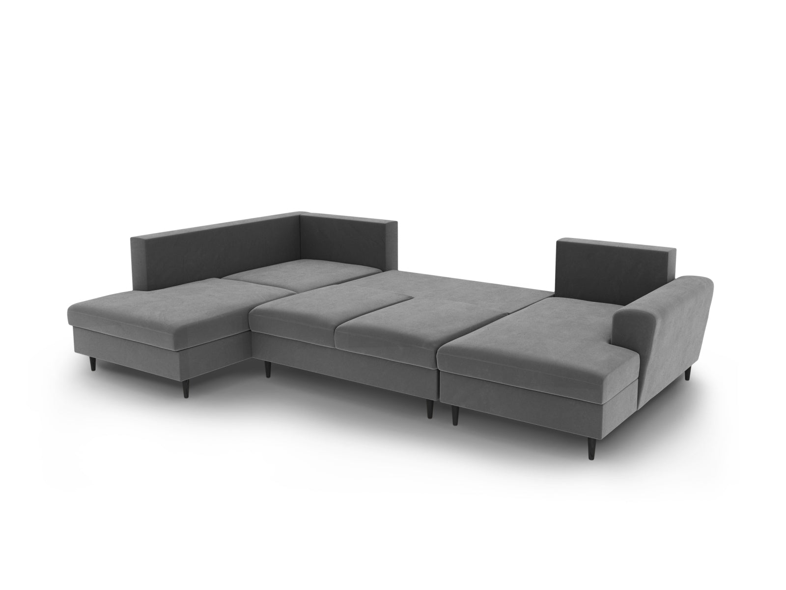 Entdecken Sie das Kyoto Velour Panoramic Sofa: ein stilvolles 7-Sitzer-Möbel mit praktischen Stauraum- und Schlaffunktionen für Ihr modernes Zuhause.