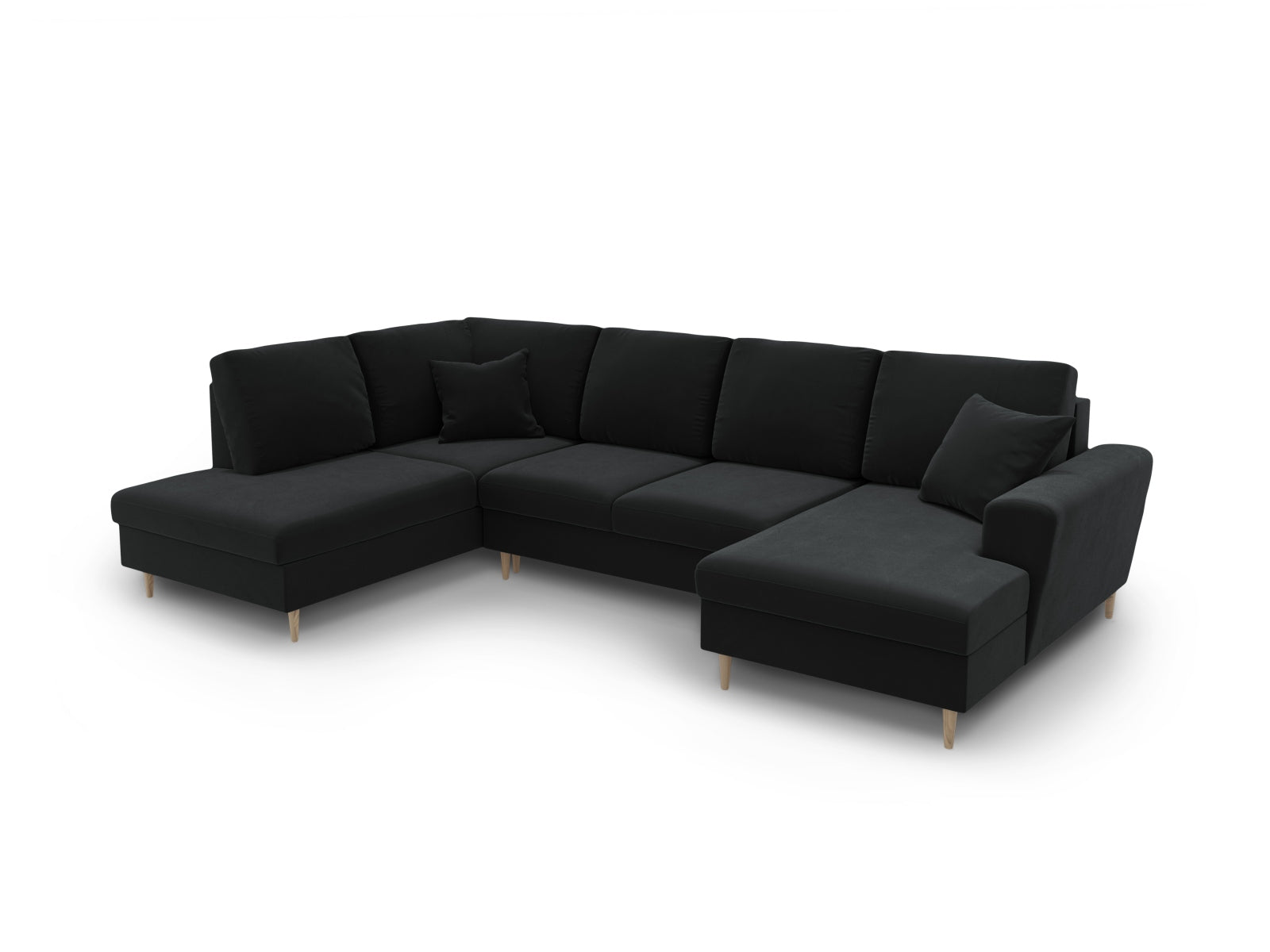 Erleben Sie das elegante Kyoto Velour Panoramic Left Sofa – ein 7-Sitzer mit Stauraum und Schlaffunktion, perfekt für stilvolle Wohnräume.