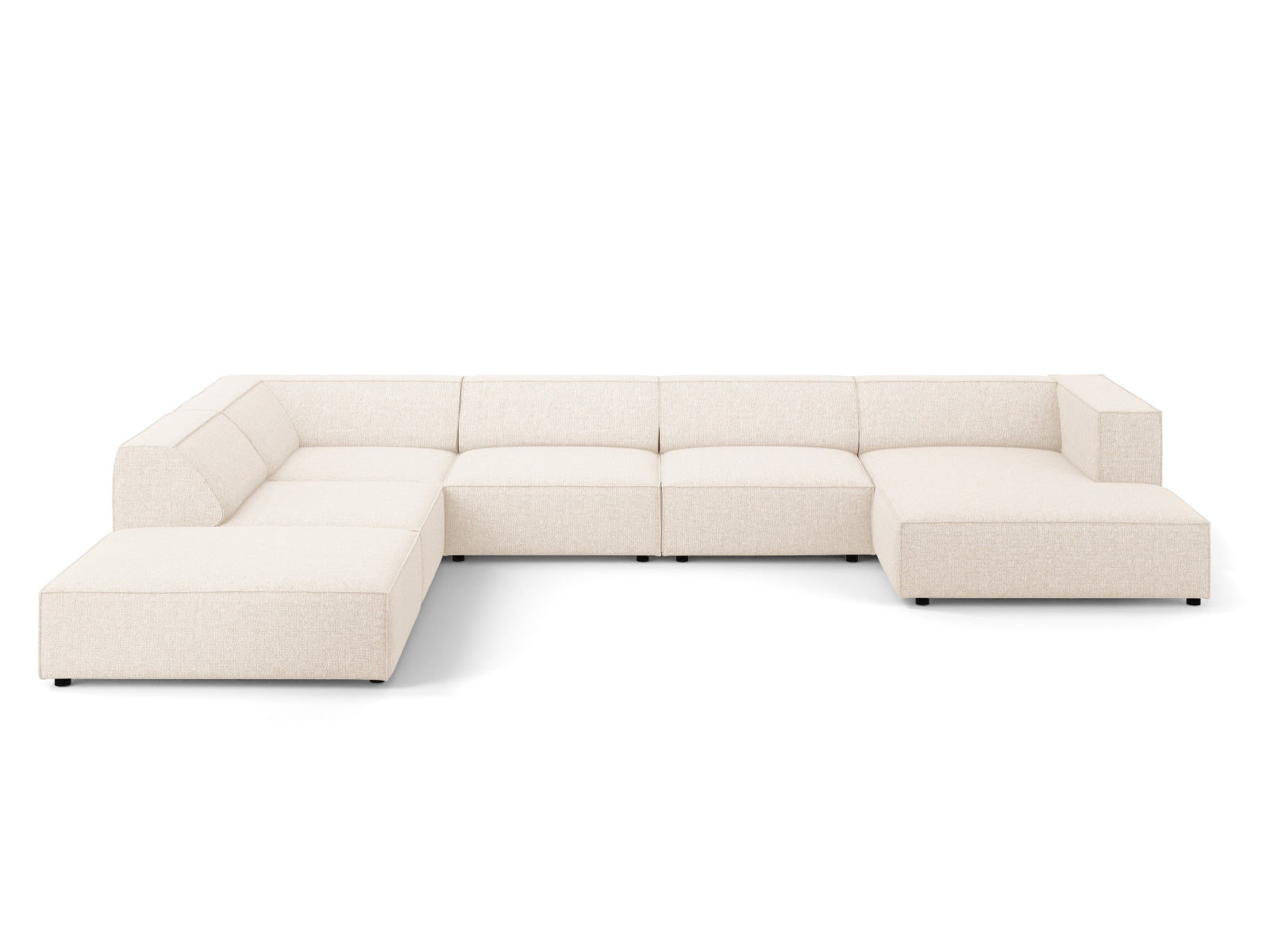 Arendal Panoramic Ecksofa links 7 Sitzer in Light Beige präsentiert im Onlineshop von KAQTU Design AG. Ecksofa links ist von Cosmopolitan Design