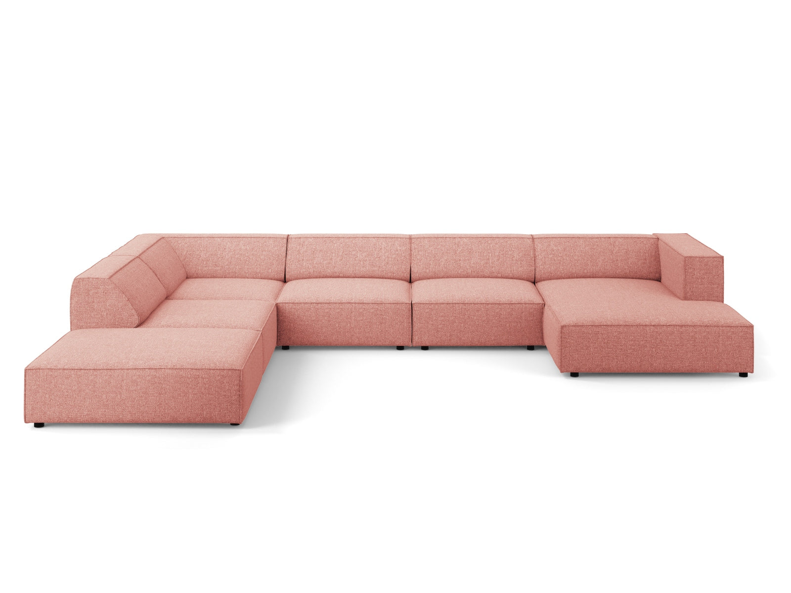 Arendal Panoramic Ecksofa links 7 Sitzer in Pink präsentiert im Onlineshop von KAQTU Design AG. Ecksofa links ist von Cosmopolitan Design