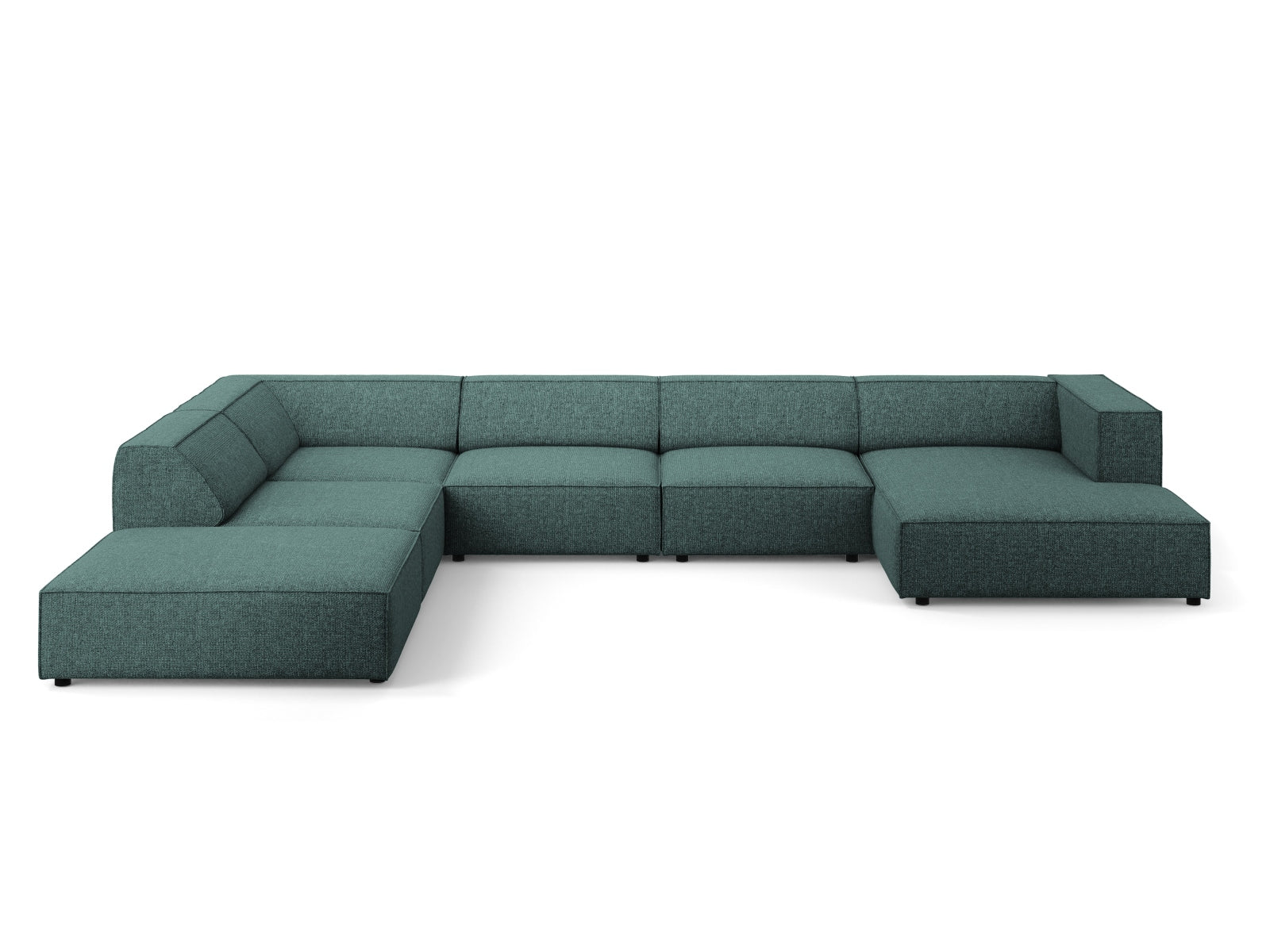 Arendal Panoramic Ecksofa links 7 Sitzer in Petrol präsentiert im Onlineshop von KAQTU Design AG. Ecksofa links ist von Cosmopolitan Design