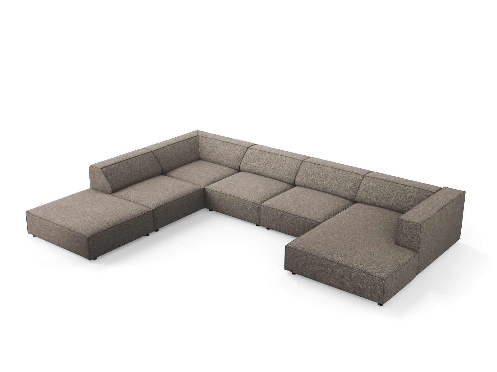 Entdecken Sie das Arendal Panoramic Ecksofa links 7 Sitzer von Cosmopolitan Design – perfektes Zusammenspiel aus modernem Stil, hohem Komfort und eleganter Ausstrahlung für Ihr Wohnzimmer.
