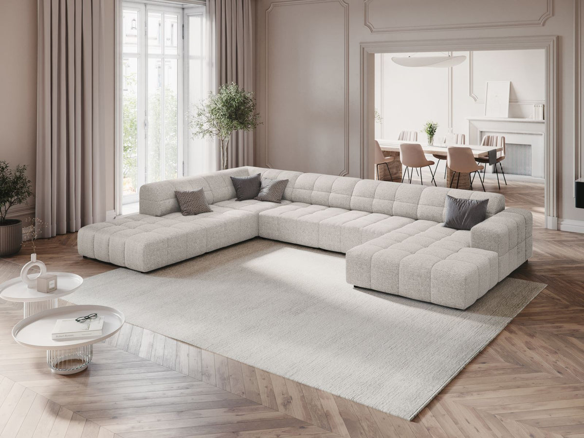 Chicago Panoramic Ecksofa links 7 Sitzer 262cm in Light Grey-Haga präsentiert im Onlineshop von KAQTU Design AG. Ecksofa links ist von Cosmopolitan Design
