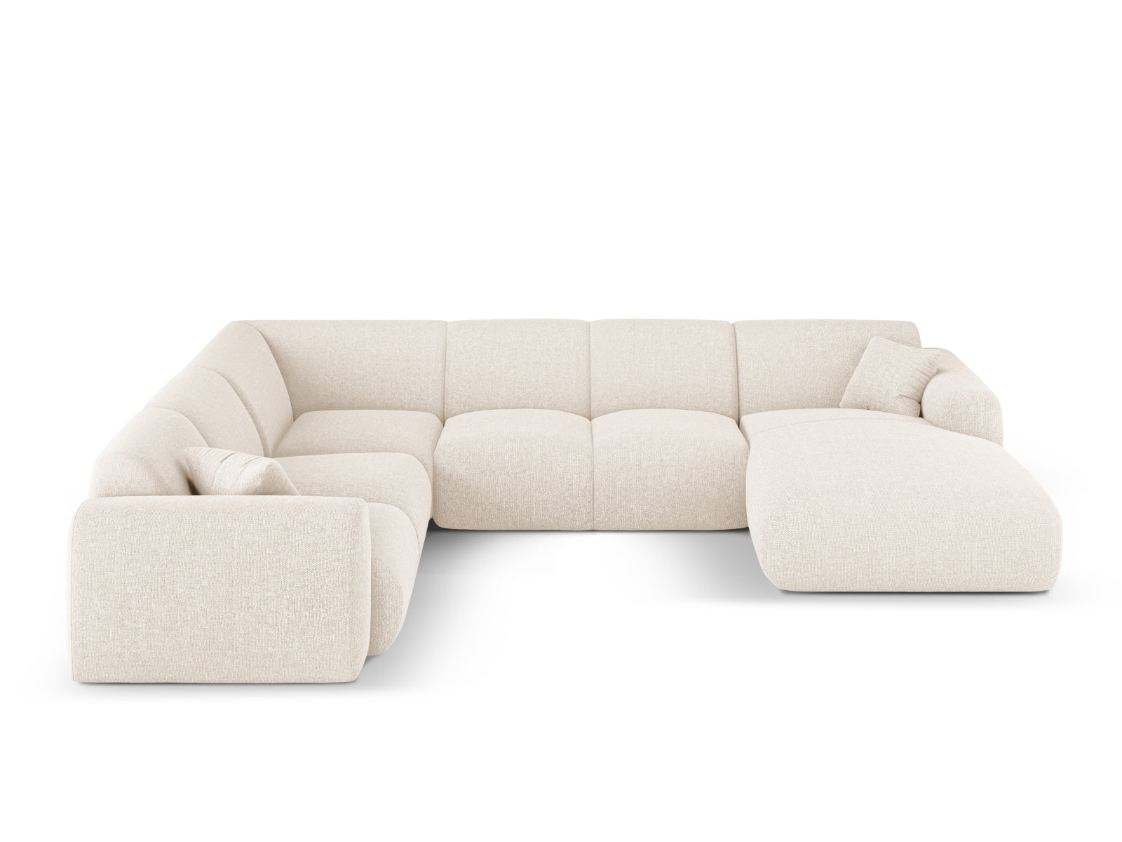 Nolio Panoramic Ecksofa links 6 Sitzer 252cm in Light Beige-Haga präsentiert im Onlineshop von KAQTU Design AG. Ecksofa links ist von Cosmopolitan Design