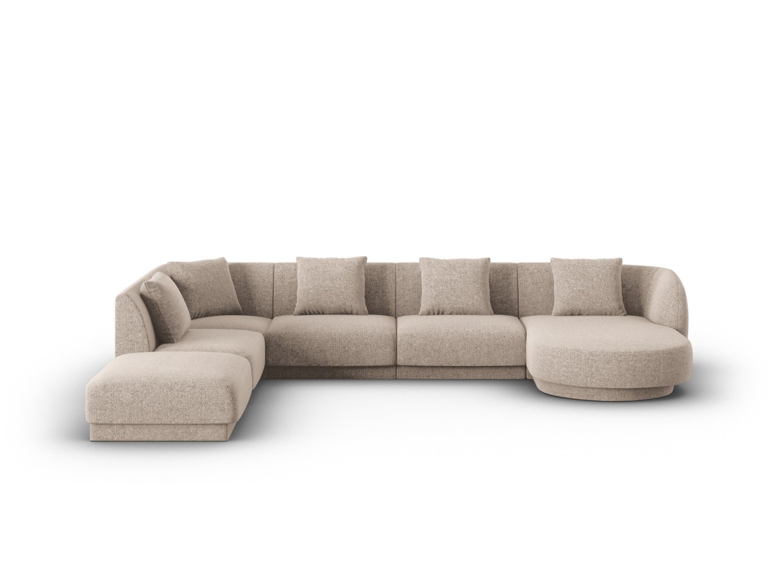 Tulum Panoramic Ecksofa links 6 Sitzer 255cm in Beige präsentiert im Onlineshop von KAQTU Design AG. Ecksofa links ist von Cosmopolitan Design