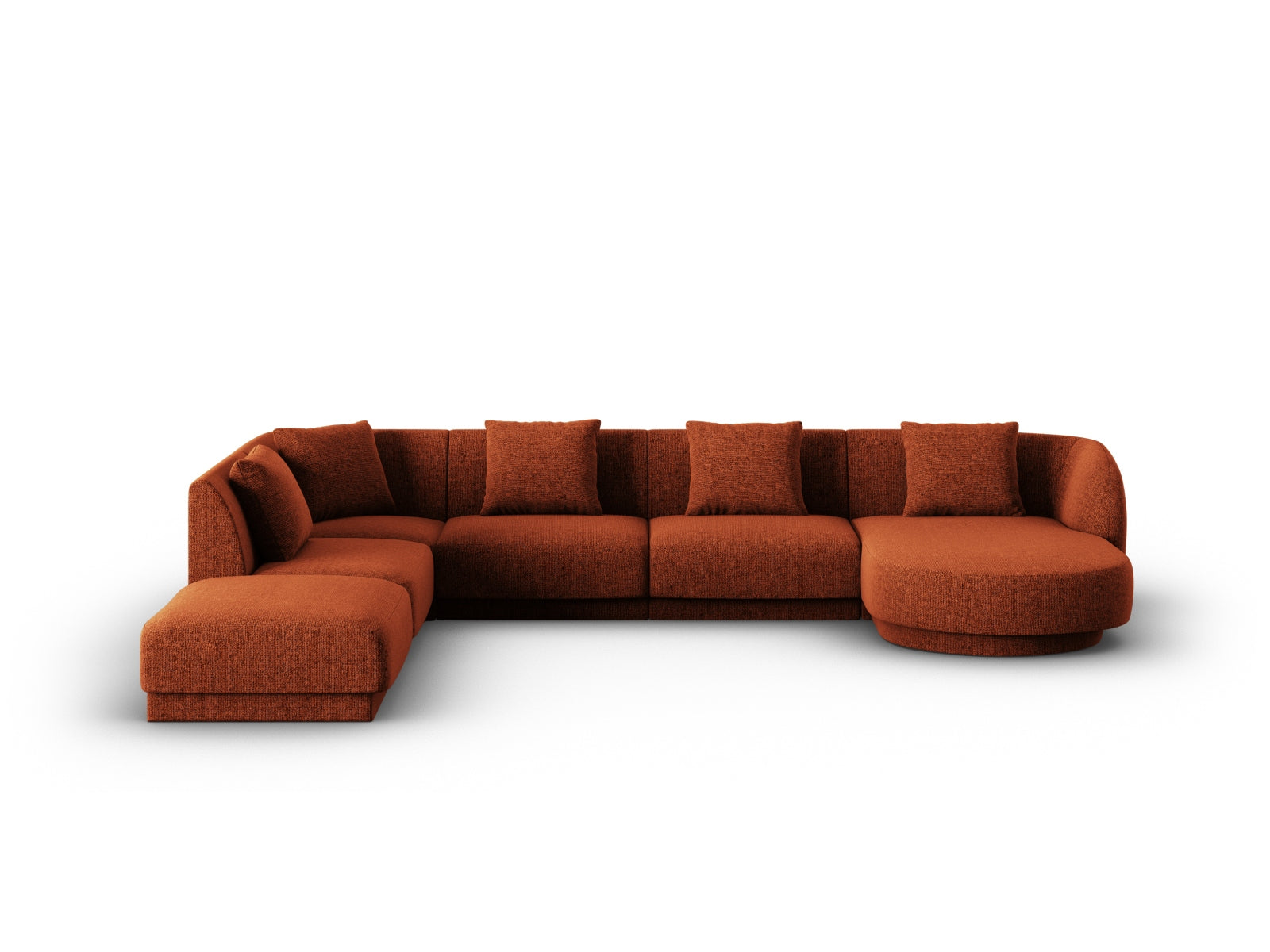 Tulum Panoramic Ecksofa links 6 Sitzer 255cm in Terracotta präsentiert im Onlineshop von KAQTU Design AG. Ecksofa links ist von Cosmopolitan Design