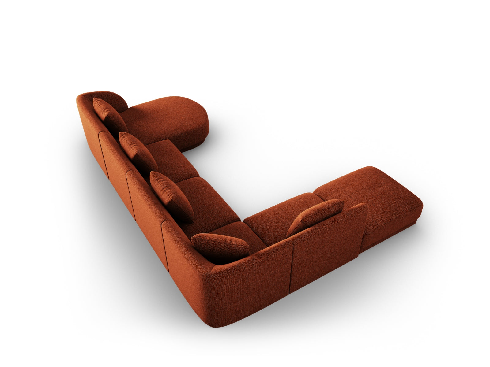 Erleben Sie das Tulum Panoramic Ecksofa links (255cm) von Cosmopolitan Design – perfekt für stilvolle Wohnzimmer und gesellige Abende.