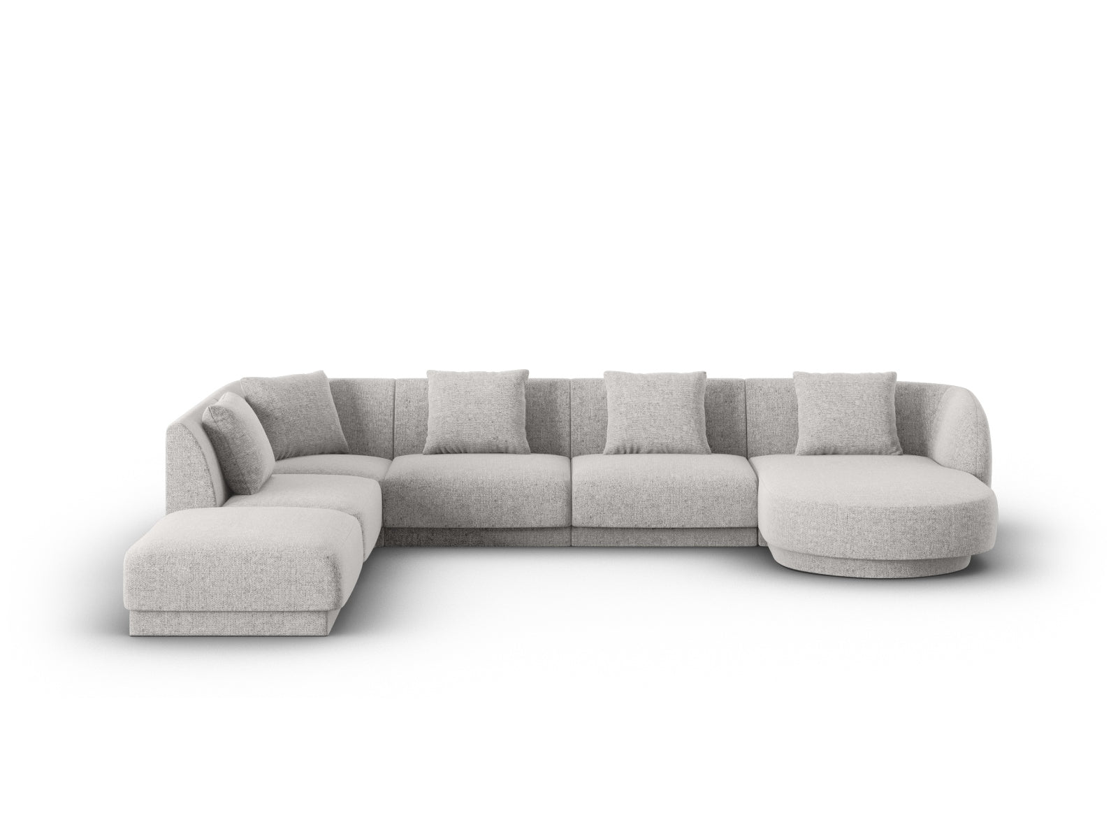 Tulum Panoramic Ecksofa links 6 Sitzer 255cm in Light Grey präsentiert im Onlineshop von KAQTU Design AG. Ecksofa links ist von Cosmopolitan Design