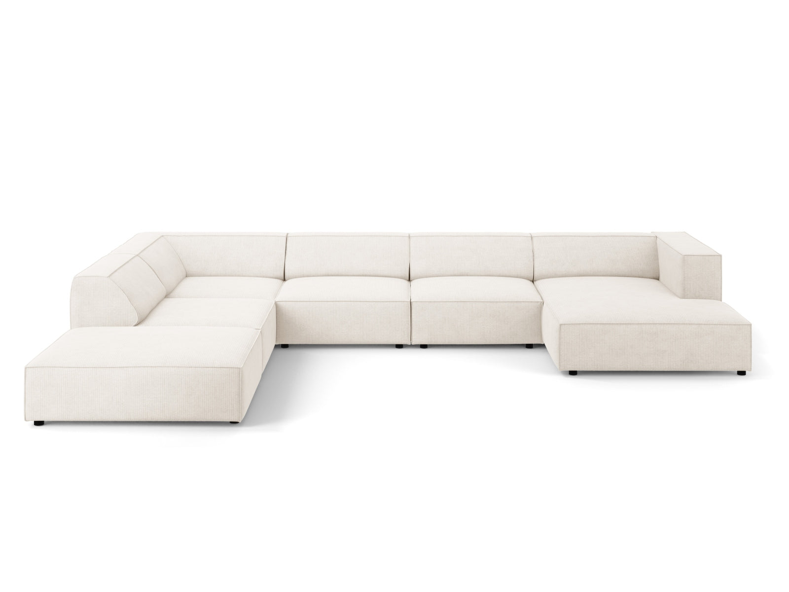 Arendal Panoramic Ecksofa links 7 Sitzer in Ivory präsentiert im Onlineshop von KAQTU Design AG. Ecksofa links ist von Cosmopolitan Design