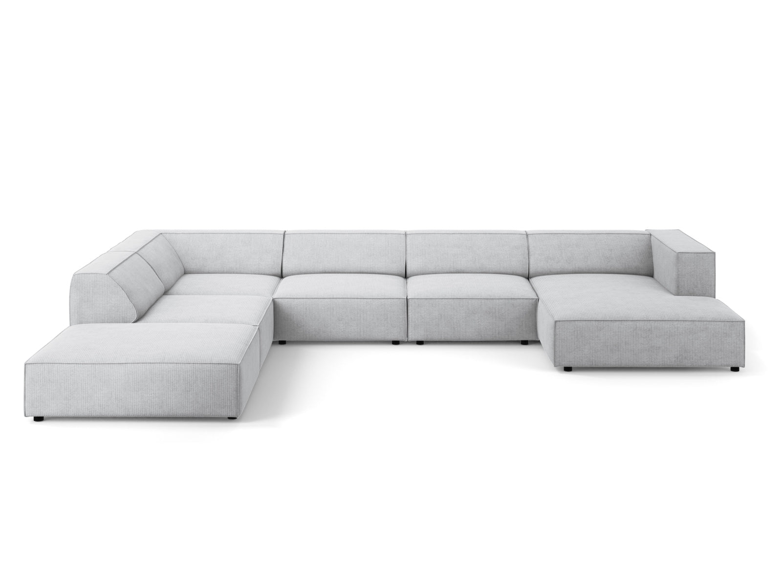 Arendal Panoramic Ecksofa links 7 Sitzer in Light Grey präsentiert im Onlineshop von KAQTU Design AG. Ecksofa links ist von Cosmopolitan Design