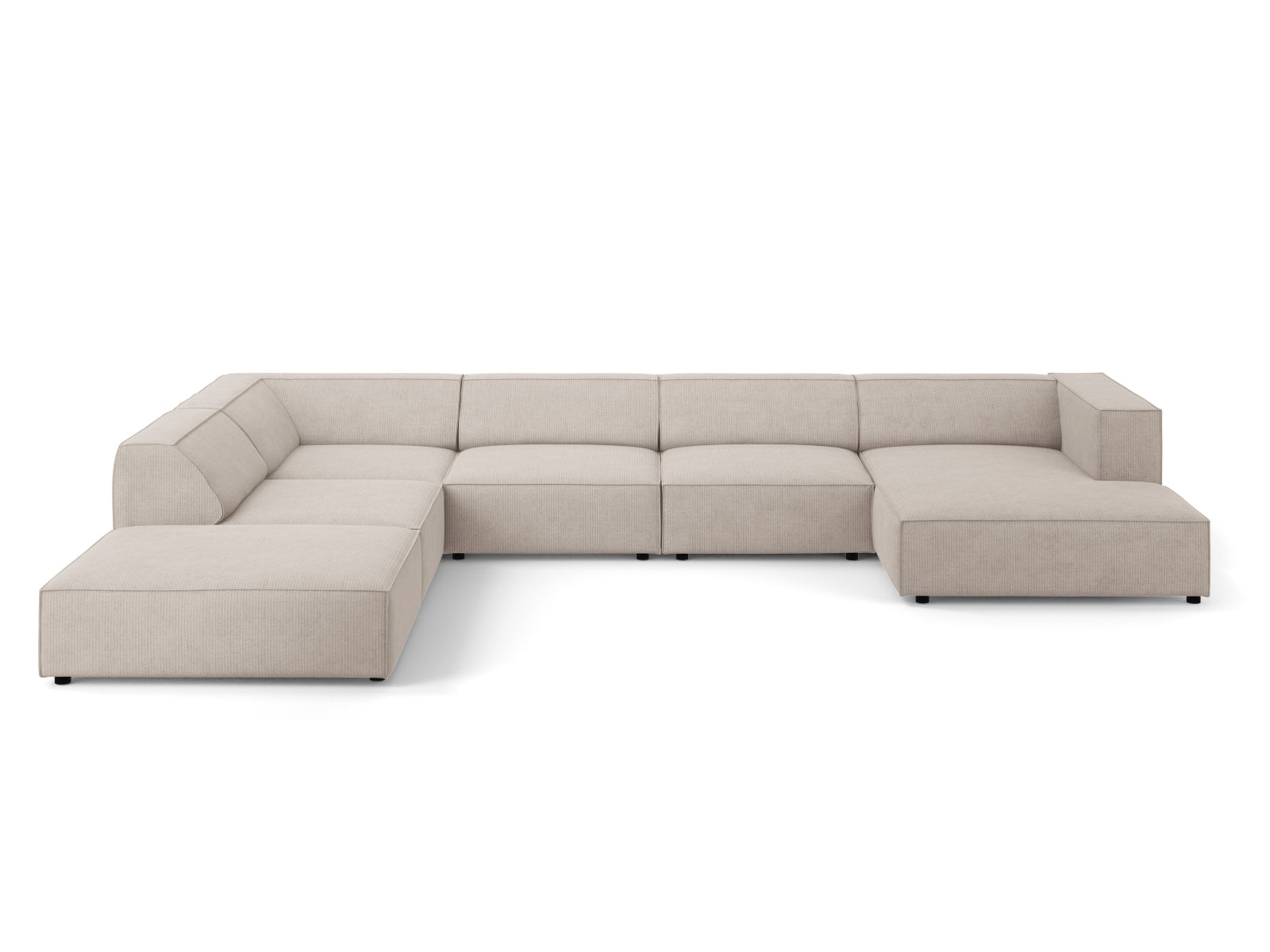 Arendal Panoramic Ecksofa links 7 Sitzer in Dark Beige präsentiert im Onlineshop von KAQTU Design AG. Ecksofa links ist von Cosmopolitan Design
